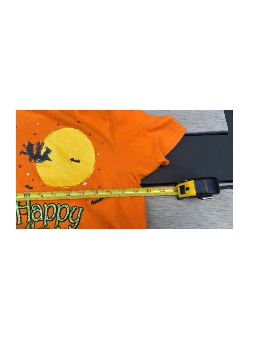 Happy Halloween Orange T-Shirt Size Youth Large